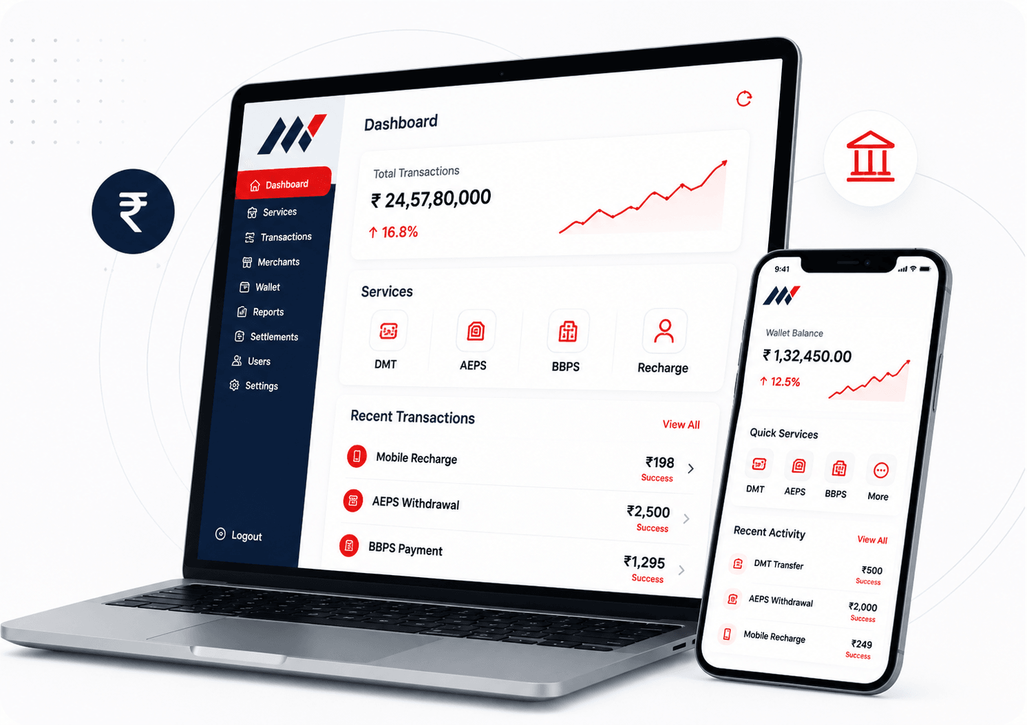 White-label / FinTech SaaS illustration